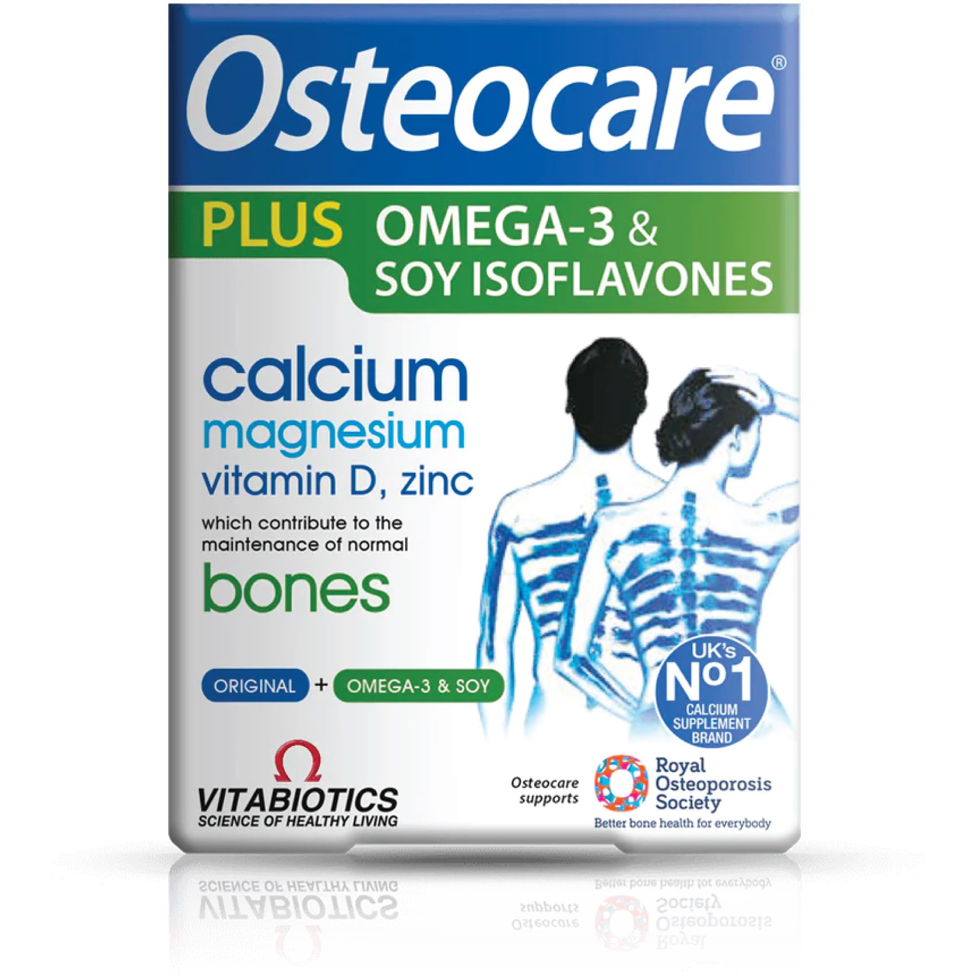 Vitabiotics Osteocare Plus Omega-3 and Soy Isoflavones - 84 Tablets/Capsules