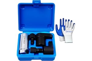 DikTalk 5PCS Automotive Oxygen Sensor Socket Set - 3 Specialty Sockets & 2 Thread Chaser Tool for O2 Sensor Removal