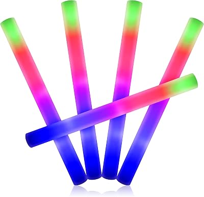 The Glowhouse LED Premium Foam Glow Stick Multi Colour 10 Pack