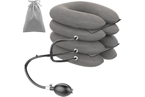 SHOUKEN 4-Layer Cervical Neck Traction Device for Instant Neck Pain Relief,Neck Stretcher Neck Support Brace, Neck Traction Pillow for Chronic Neck and Shoulder Pain Relief Traction Spine