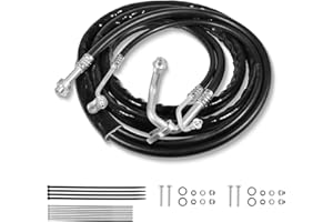 BZSUNWAY Rear AC Line Set Replacement Lines Compatible with Acadia,for Traverse, Enclave, Outlook 2007-2017 Rear Auxiliary AC Hose Kit Replacement for AT34653 Air Conditioning Lines