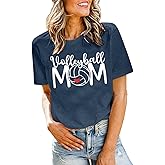 Volleyball T-Shirt Women Volleyball Mom Shirts Game Day Shirt Game Day Graphic Shirts