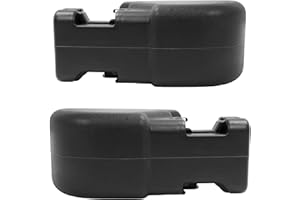 KUAFU Front & Pair Bumper End Cap Compatible with 1997-2006 Jeep Wrangler, 65th Anniversary Edition Bumper Corner Protection Replacement for 55155757AB, CH1004128, 55155756AB, CH1005128
