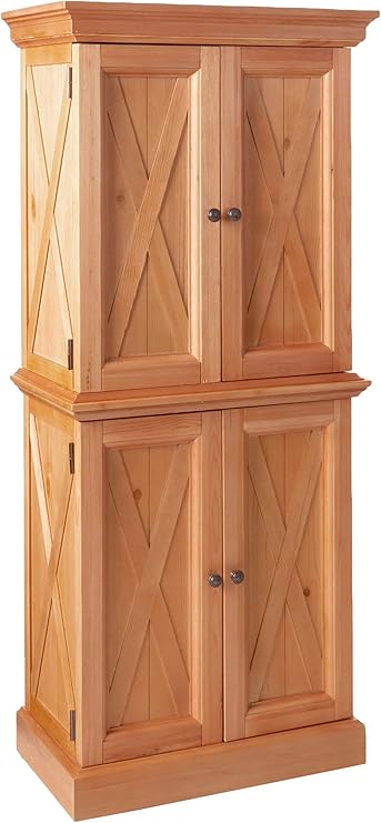 Amazon Com Home Styles Country Lodge Honey Pine Pantry With Four