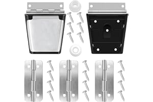 ATESMO Cooler Hinges & Latch Replacement Parts Set, Stainless Steel Latch and Hinge Parts Kit with High-Strength Screws
