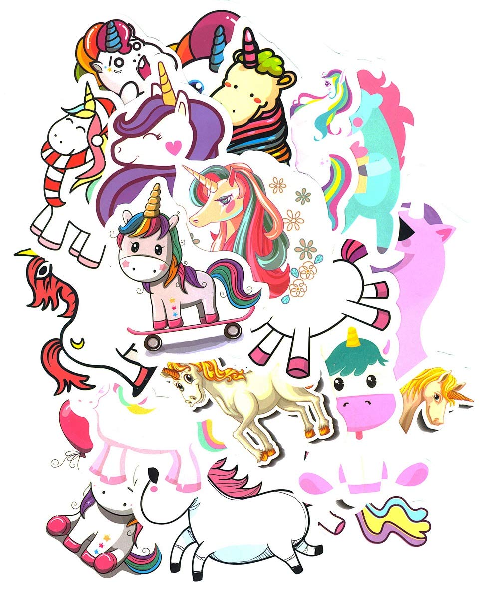 SET PRODUCTS Top Stickers! Pack of 30 Unicorns Stickers + Unicorn Key Chain - Sticker HD Vinyls - Unicorn Non-Vulgar - Fashion, Style, Bomb - Customization Laptop, luggage