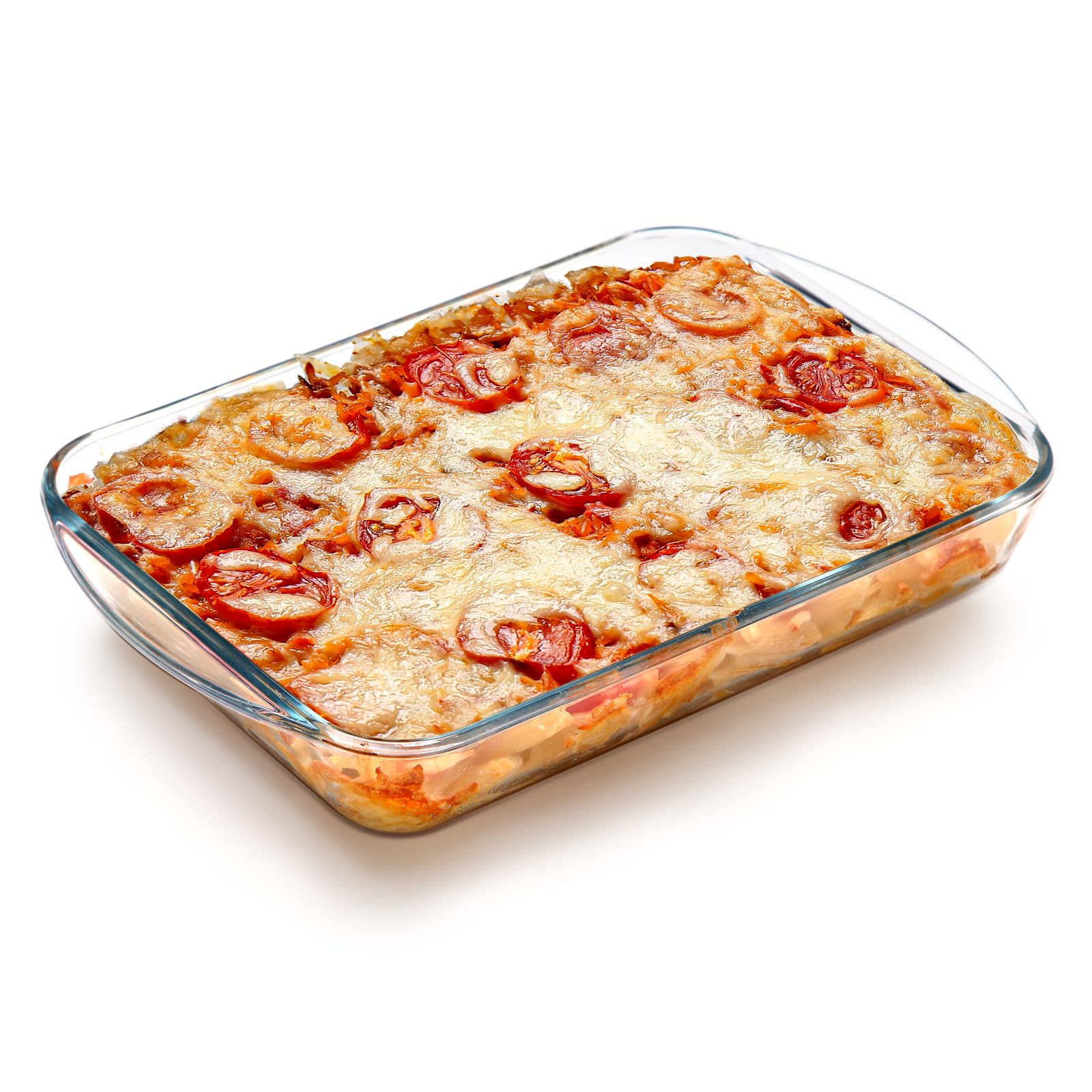 NUTRIUPS 1.8L Lasagne Dishes for Oven, 31x20x5.1cm Glass Baking Dish, Rectangular Oven Proof Dishes