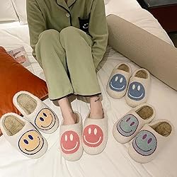 dubuto Smile Face Slippers for Girls Boys, Cute