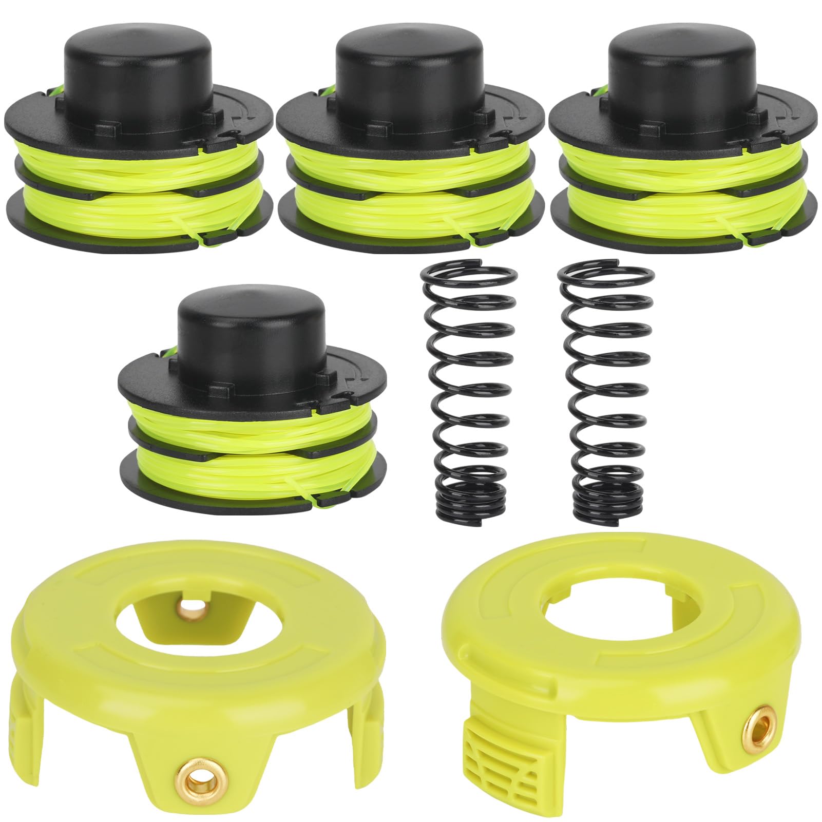 Eyoloty Thread Spool RAC118 RAC119 Suitable for RLT3025F, RLT3025S, RLT3525S, RLT2523, RLT3525, RLT3123 Electric Grass Trimmer, 8.4 m Length Diameter 1.2 mm with Spool Cover (4 spools + 2 Cap+2