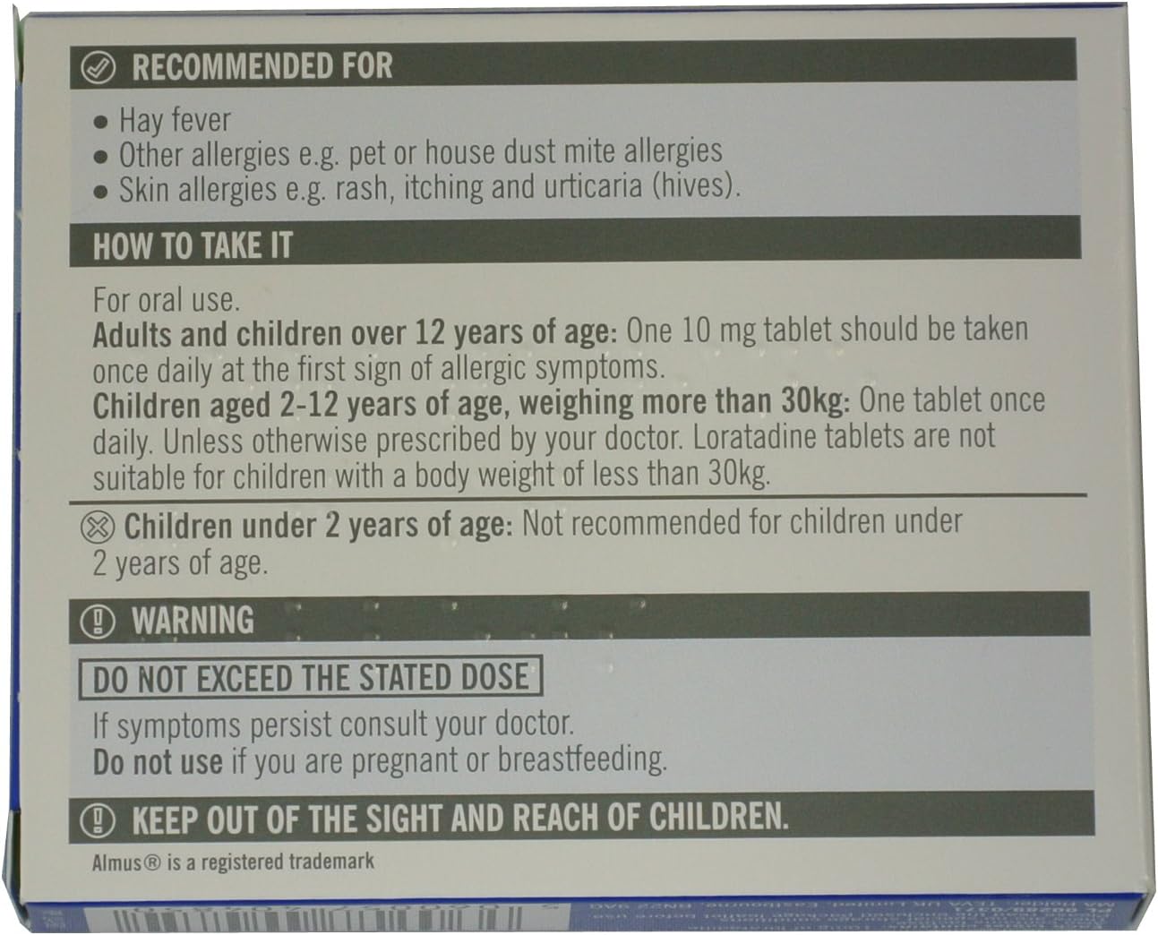 180 - 10mg Loratadine One a Day hay fever and Allergy Relief Tablets GSL – 6 months supply - Image 3