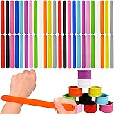 Flahard 72 Pcs Silicone Slap Bracelets Bulk Rainbow Snap Bracelets Soft Slap Bands Wristband for Adults Kids Goodie Bag Fillers Craft Classroom Rewards, 12 Colors