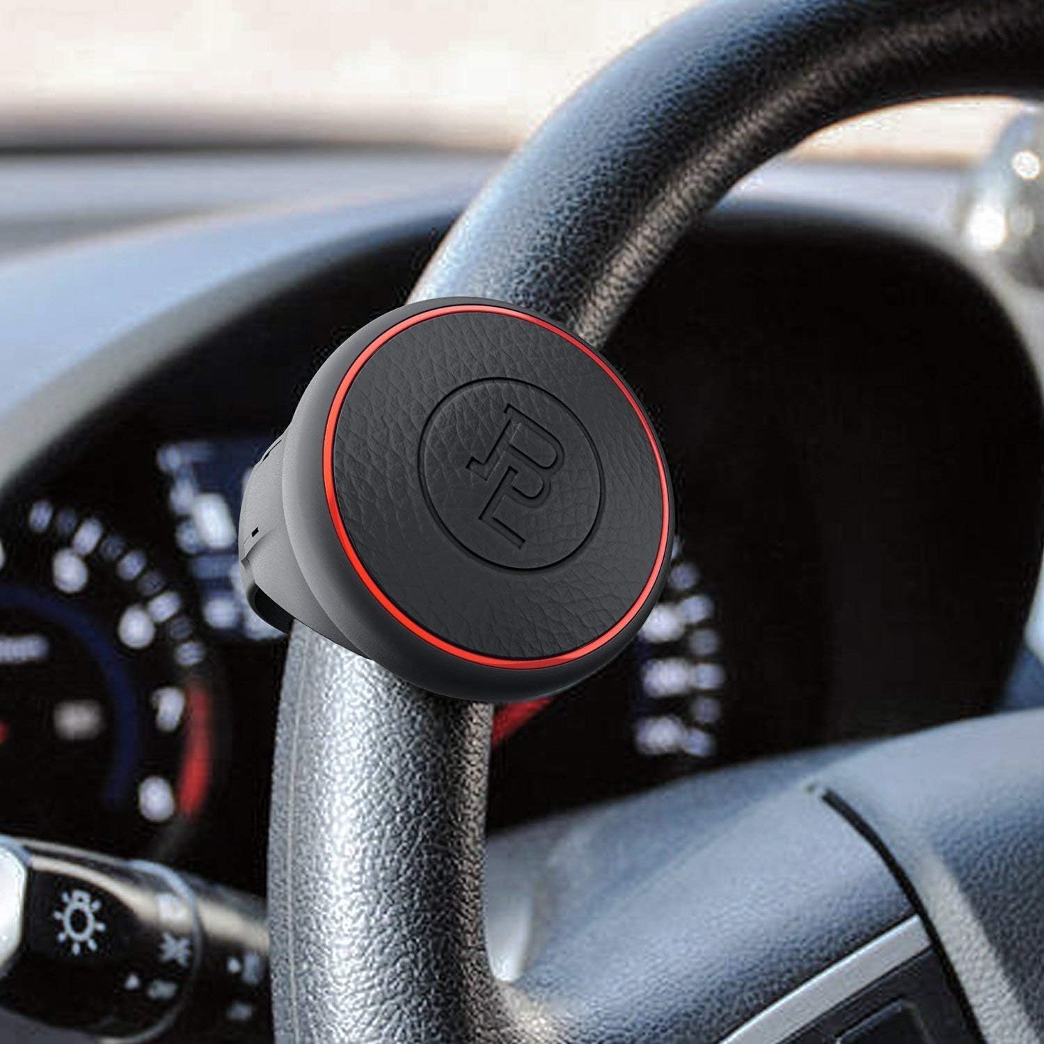 Steering Wheel Spinner, UMISKY Leather Silicone Car Booster Flat