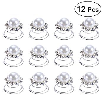 Amazon Com 12 Pcs Spiral Diamond Twist Bridal Wedding Clip Hair