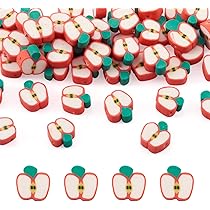 SEWACC 200 szt. koralików z gliny polimerowej w kształcie plasterków owoców – luźne koraliki DIY do tworzenia biżuterii, rękodzieła i bransoletek