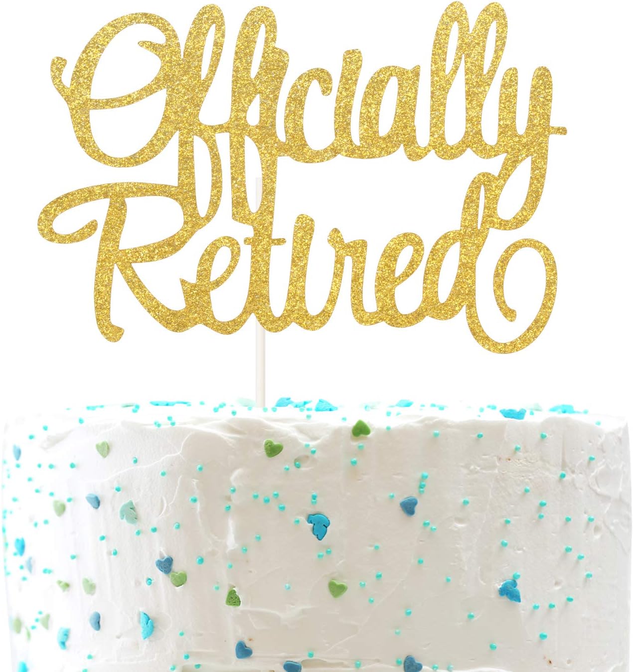 Officially Retired Cake Topper,Happy Retirement Cake