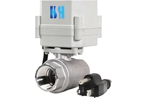 HSH-Flo 3/4" DN20 110-230VAC Normally Closed CF8/Stainless Steel 304 Motorized Electrical Ball Valve With U.S. Plug