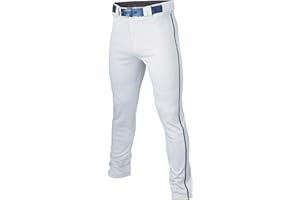 Easton Men's Rival+ Baseball Pants | Full Length Semi-Relaxed Fit | Adult Sizes | Piped | Multiple Colors