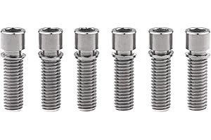 Wanyifa M8 x 25mm Titanium Ti Bolt with Washer for BMX Cycling Stem Pack of 6
