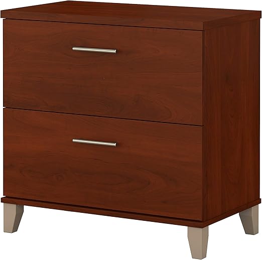 Amazon Com Bush Furniture 2 Drawer Lateral File Cabinet Hansen Cherry Furniture Decor