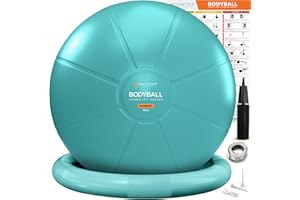 MANTRA SPORTS Yoga Ball Chair Exercise Ball Chair for Office with Base, Yoga Ball for Pregnancy Ball Stability Ball & Birth Ball for Labor, Swiss Ball Gym Ball for Exercising, Workout Ball Fitness Ball for Desk