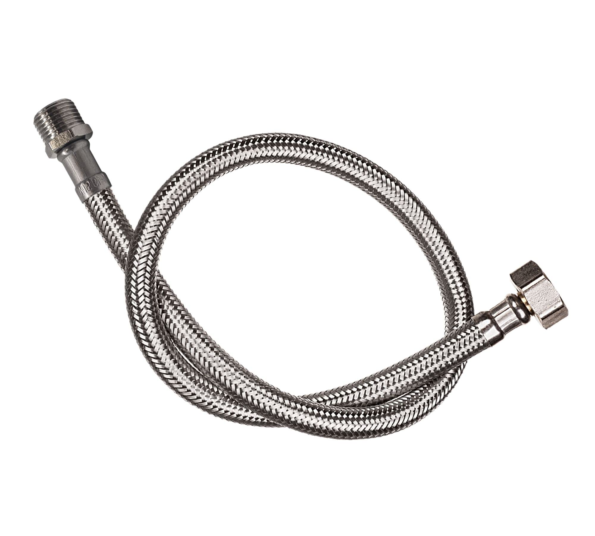 DOJA Industrial | Flexible Tap Hose | Male/Female | M 1/2" - F 1/2" | 40 cm Length | Hose for Tap or Shower in Stainless Steel | Flexi Hose Pipe for Kitchen tap, Shower Hose, Bathroom tap...