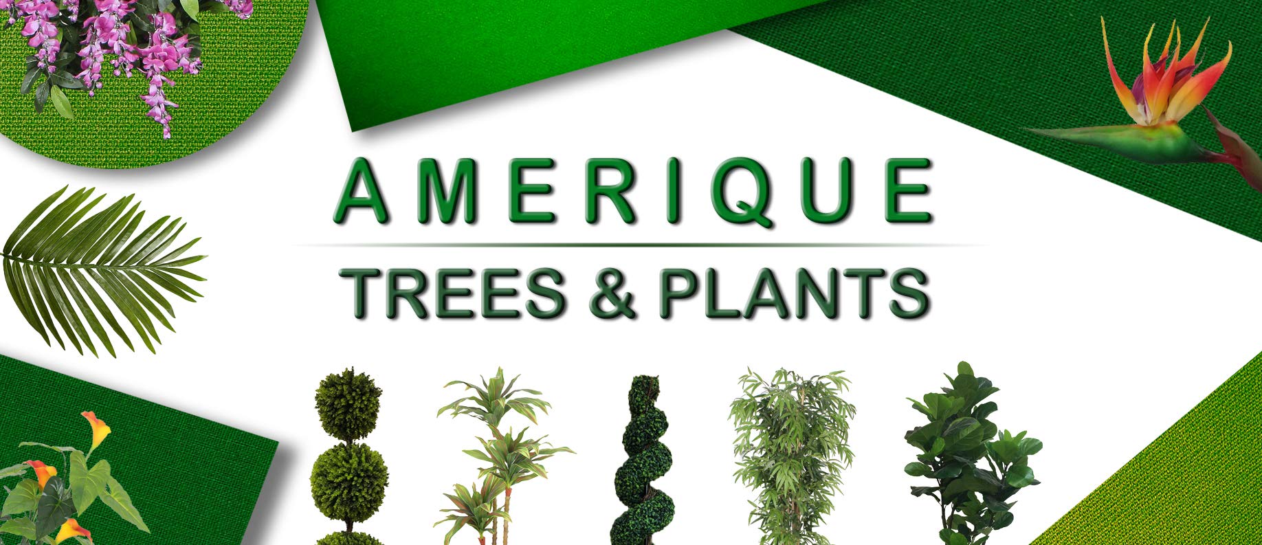 AMERIQUE Tech, w Gorgeous & Unique 6 Feet Tropical Palm Tree Artificial Plant with Nursery Plastic Pot, Real Touch Technology, with UV Protection, Super Quality, 6', Green