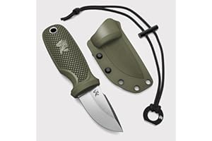 ODENWOLF W-MINI - EDC Neck Knife with Sheath and Necklace - Small EDC Fixed Blade Knife Necklace and Belt Clip - Pocket Fixed Blade Knives - Full Tang Neck Knife with Sheath Tactical and Fire Starter