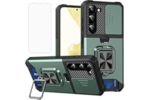 Vatkyc Galaxy S23 Case Wallet Detachable Credit Card Holder with Screen Protector with Kickstand, 360 Full Body Shockproof Protective Phone Case for Samsung Galaxy S23 5G,Green