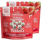 Nature's Garden Probiotic Strawberry Yoggies 21oz (30 x 0.7oz) Pack of 2 | Yogurt Covered Real Fruit Bites, High Fiber, Gluten Free, No Artificial Flavors and Colors, On-the-Go Snack for Adults &amp; Kids