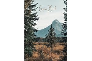 Mountain Guest Book (Hardcover): A Guest Sign In Book For Airbnb Vacation Home, Mountain Cabin, Vrbo, Mountain Home Rental for Visitors