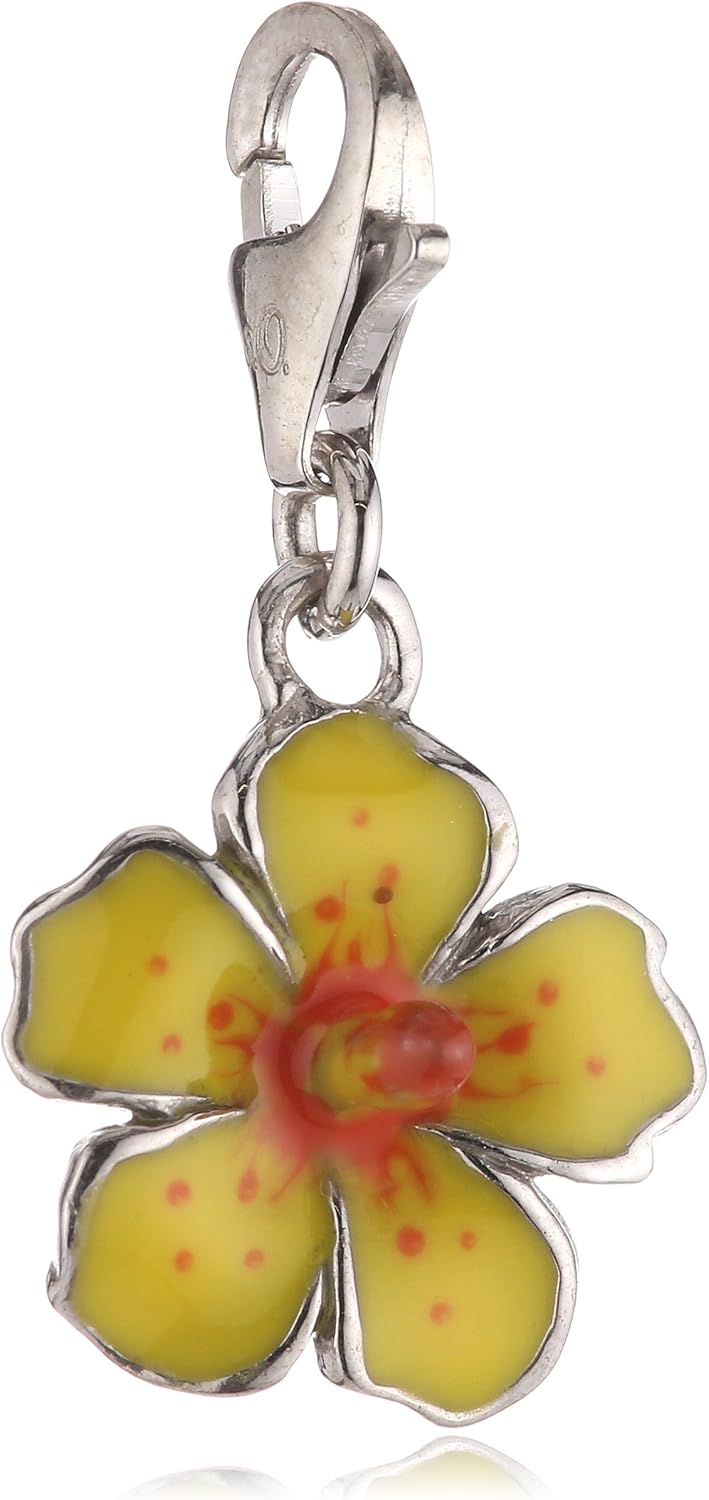 S Oliver Damen Charm Hibiskus Silber 925 393409 Amazon De Schmuck