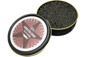 Caviar Star Premium American Paddlefish Caviar - Wild-Caught Spoonbill Malossol Roe - Fresh, Domestic Gourmet Delicacy - Culinary Experience - 7 Ounce