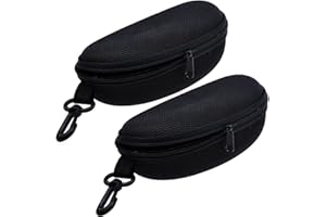 TraderPlus 2PCS Portable Travel Zipper Sunglasses Hard Case Eyes Glasses Box Bag