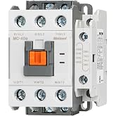 BAOMAIN 3 Pole 40A Magnetic Contactor 110V AC Coil Motor Control MC-40a UL | Features 2NO+2NC Auxiliary Contact and DIN Rail Mount. UL Certified Heavy-Duty Motor Control Switch