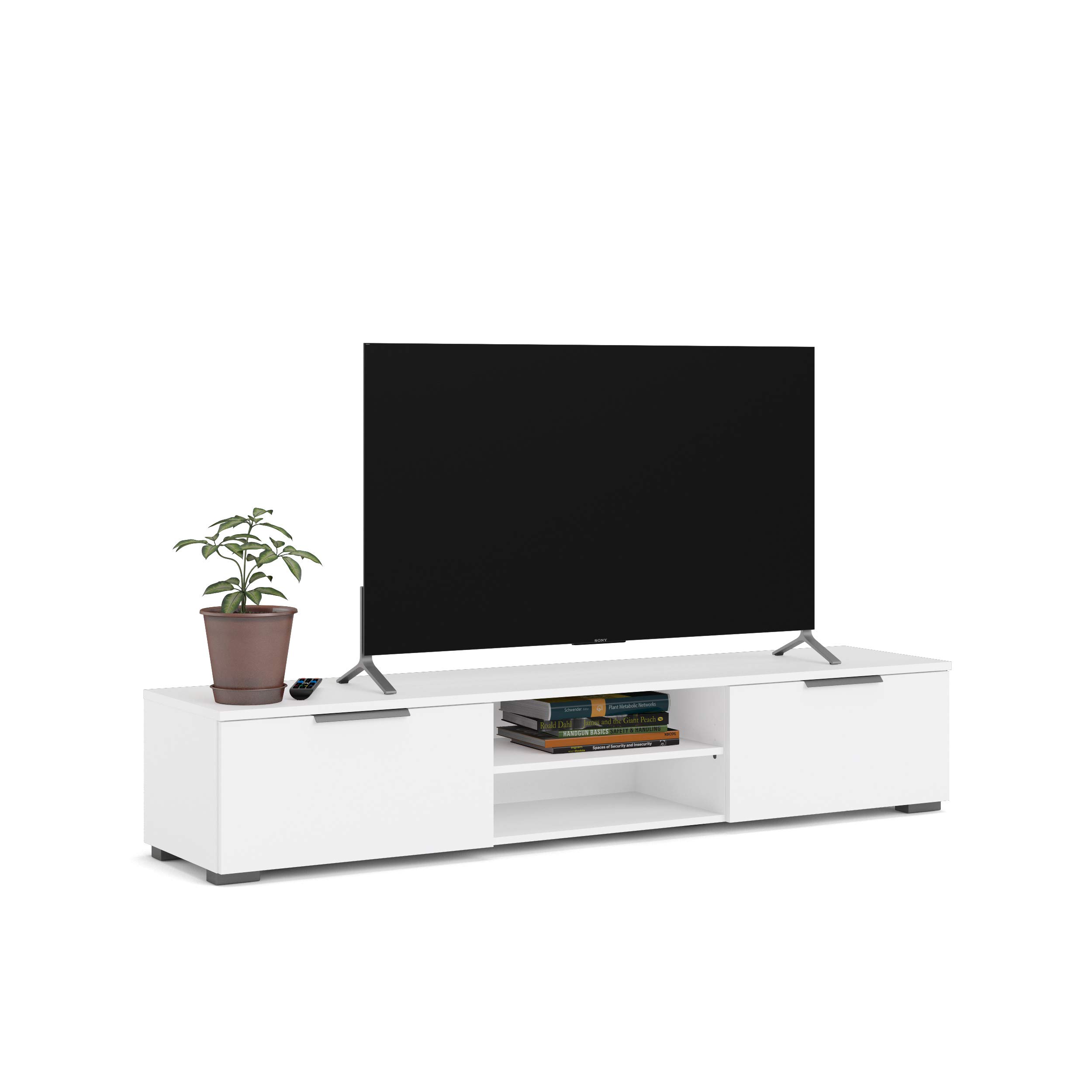 Tvilum Drawer 2 Shelf TV Stand, White. Box 2 of 2 ONLY 