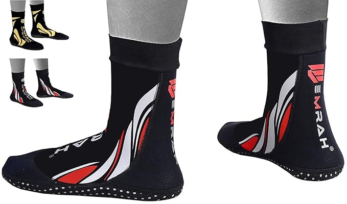 EMRAH Neopren-Knöchel-MMA-Grifftraining Kampf Socken Boxen Fußstützen ?Knöche lSchuhe Guard Pad MMA Socks