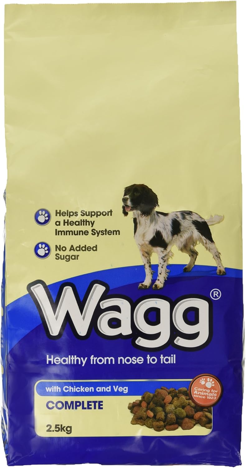 Wagg Complete Dog Food with Chicken and Vegetables, 2.5kg Amazon.co.uk Grocery