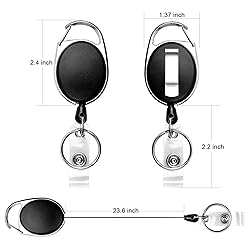 Teskyer 5 Pack Badge Holders, Retractable Badge