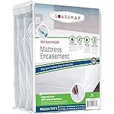 Guardmax Jersey Knitted Full Zippered Mattress Encasement with Deep Pockets - Waterproof & Bed Bug Proof Mattress Protector - Comfortable, Soft, and Noiseless Zippered Bedding - (54 x 75 x 15)