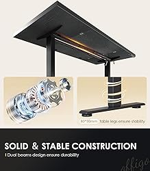 OffiGo Electric Standing Desk with 3-Piece