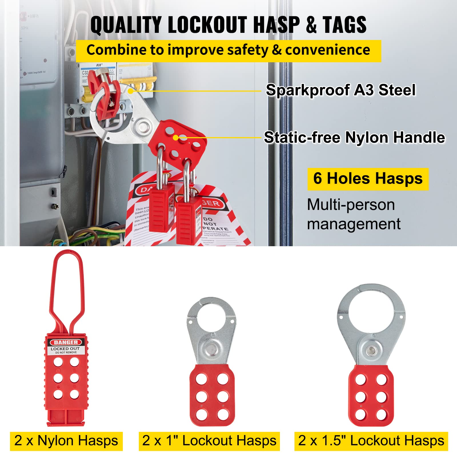 Mua VEVOR 42 PCS Lockout Tagout Kits, Electrical Safety Loto Kit ...