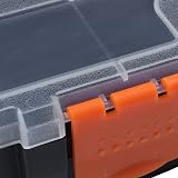 Hausdec F-290 Portable Plastic Tool Parts Storage Organizer Box Compartments view 4