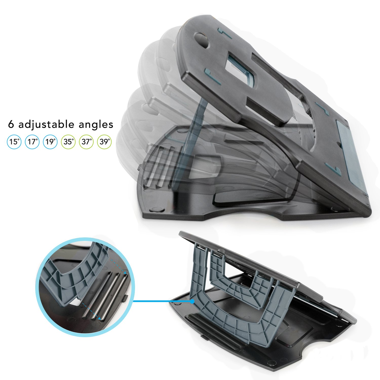 MAX SMART Tablet Drawing stand for Digital Graphic Tablet, Office Laptop Stand Riser Folding Thin Adjustable Angles for Laptop/Tablet/Artisul D13, D10, iPad Pro Wacom Cintiq (gray)