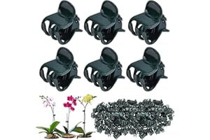 7Queen 200 Pcs Plants Orchid Support Clips Plant Clips Orchid Clips Flower Vine Clips for Supporting Stems Vines Stalks Climbing Plant Grow Upright
