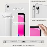 JETech iPad Case A16 11th/10th Gen 11in 2022 2025 Slim Smart Cover Translucent view 2