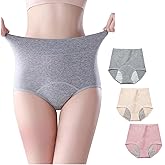 Women's Washable Incontinence Underwear 3 Pack, Leakproof Ladies Panties, Reusable Incontinence Briefs for Light Bladder Leakage Protection (Grey/Pink/Beige-X-Large)