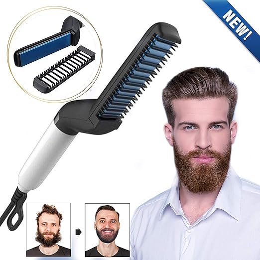 HomeFast Quick Beard Straightening Multi-Function Professional Hairstyles Hair Comb, Quick Styling Comb Hair Straightener for Men