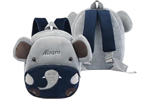 Personalized Kids Backpack – Custom Name Plush Animal Toddler Backpack, Preschool Bag for Boys & Girls, School Bag