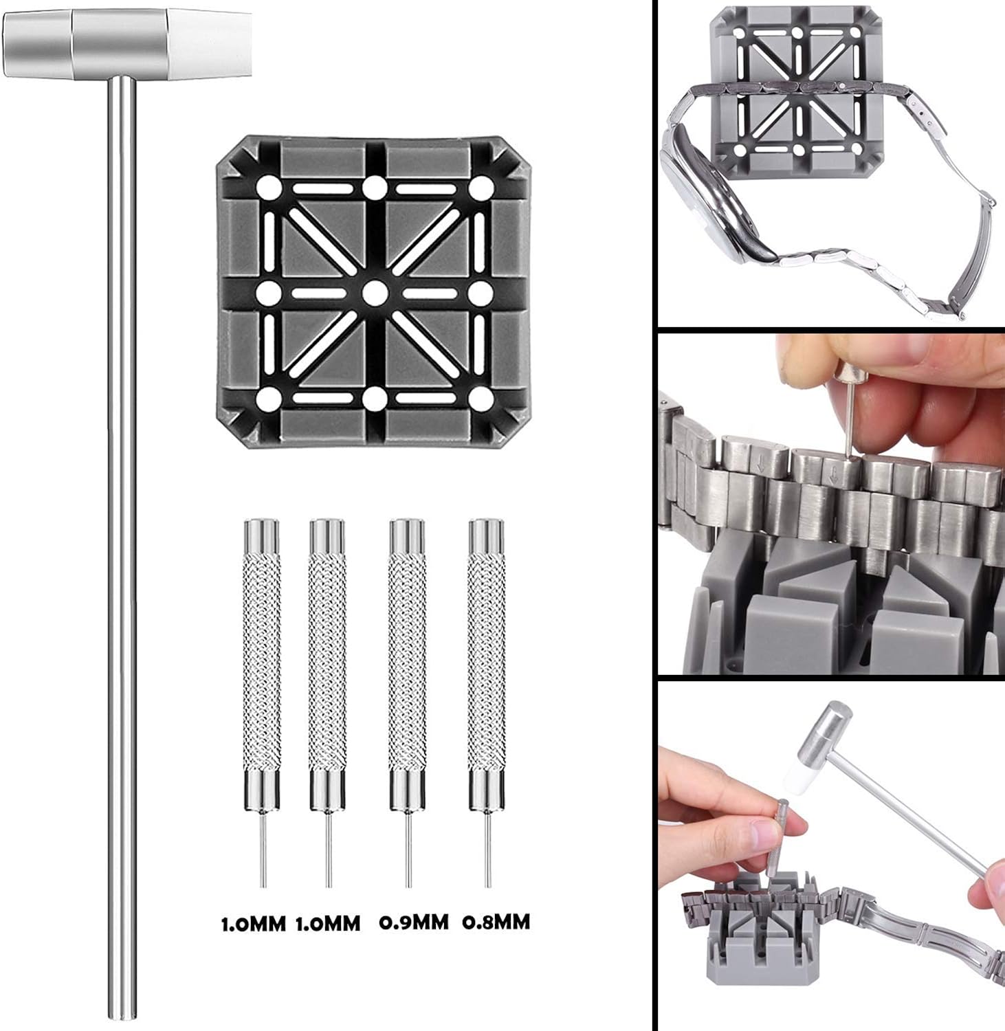 Watch Repair Kit, Professional Watch Band Link Removal Tool, Watch Battery Replacement Tools, Spring Bar Tool Set with Carrying Case: Watches