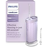 Philips Sonicare Compact Flosser 1000, Portable Water Flosser with 3 Flossing Modes, IPX7 Waterproof Oral Irrigator, Travel Friendly